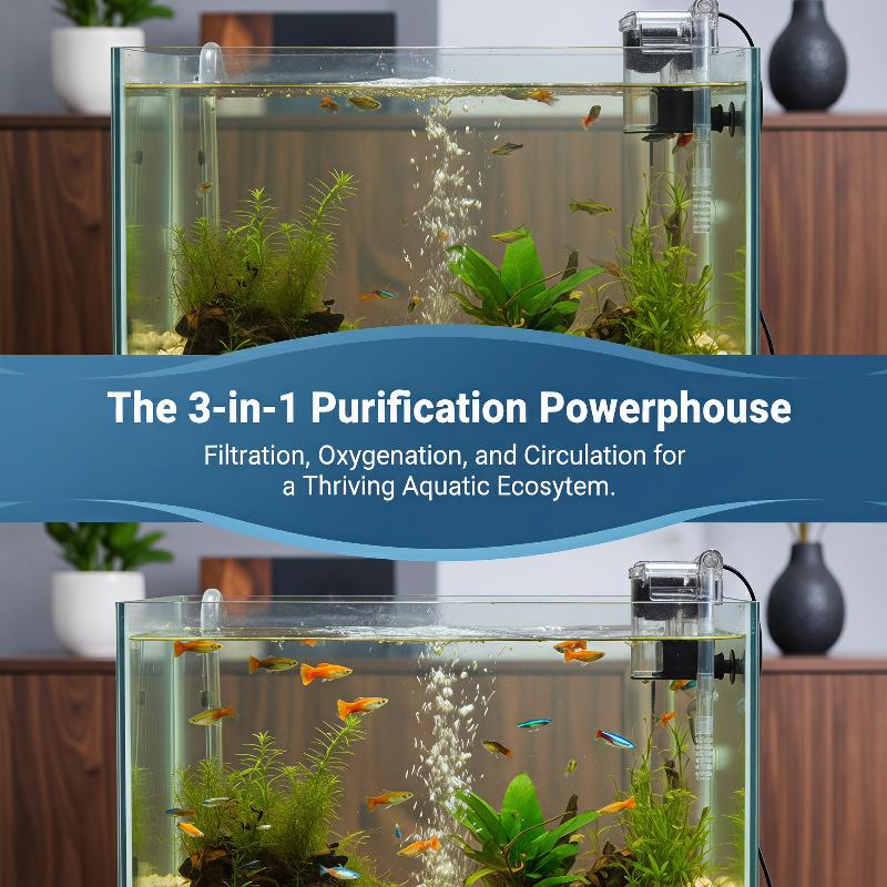 Aquarium Fish Keeping - Filtr akwariowy wiszący na ścianie, cichy,