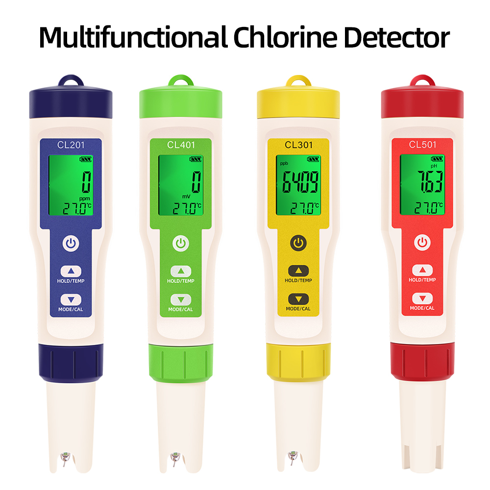 Aquarium Test Kit - PH/CL2/H2/ORP/miernik temperatury detektor chloru cyfrowy Tester