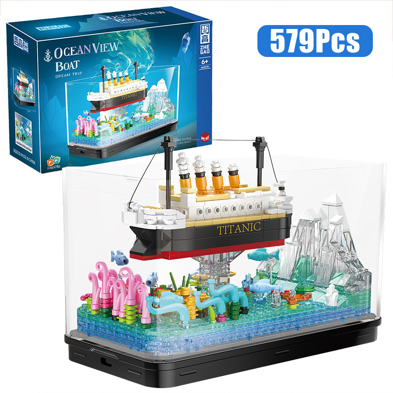 Aquarium Fish Keeping - MOC Titanic wycieczkowa statek piracki akwarium