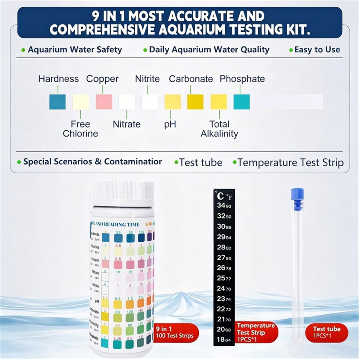 Paski testowe do akwarium HGHO – Aquarium Test Kit recenzja i cena